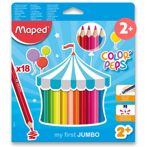 Pastelky Maped Jumbo 18barev Color´ Peps